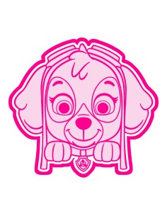 3D Uitsteker op Maat: Paw Patrol - Skye Hoofd met Stempel
