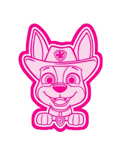 3D Uitsteker op Maat: Paw Patrol - Tracker Hoofd met Stempel