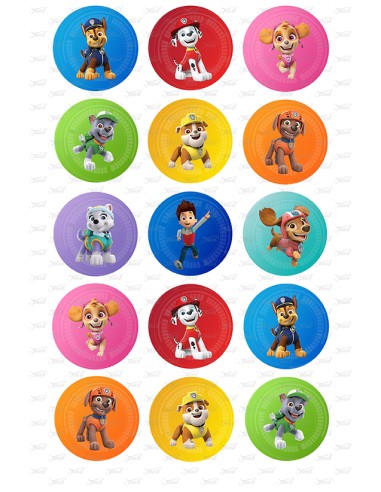 Eetbare Print Paw Patrol Cupcakes 3 - 5cm