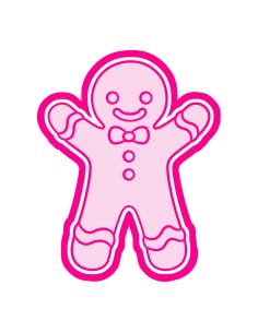 3D Uitsteker op Maat: Gingerbread Men met Stempel
