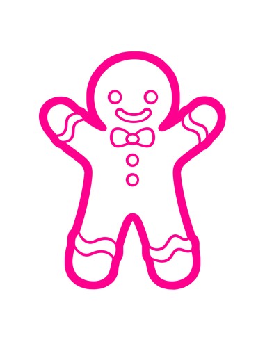 3D Uitsteker op Maat: Gingerbread Men met Imprint