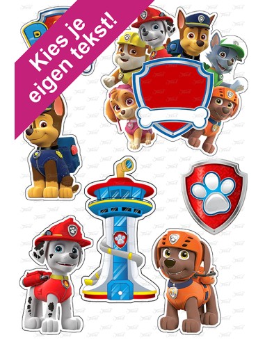 DIY Taarttopper Paw Patrol 2 - 13cm