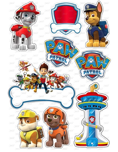 DIY Taarttopper Paw Patrol 3 - 13cm
