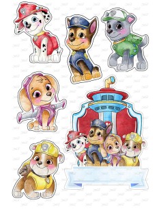 DIY Taarttopper Paw Patrol Watercolour - 16cm 2