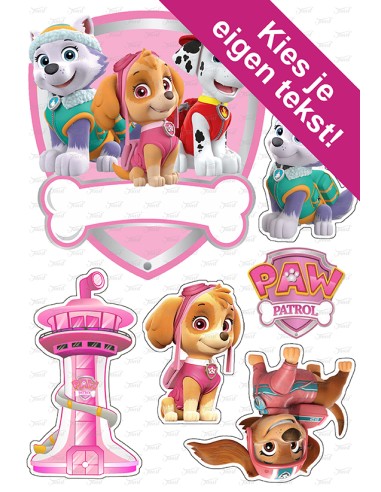 DIY Taarttopper Paw Patrol Girls - 16cm