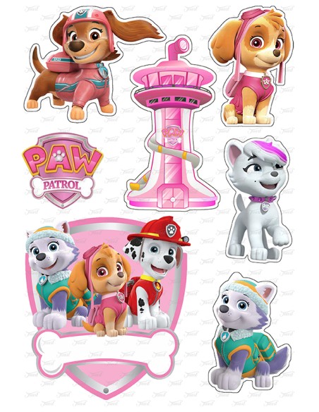 DIY Taarttopper Paw Patrol Girls - 13cm