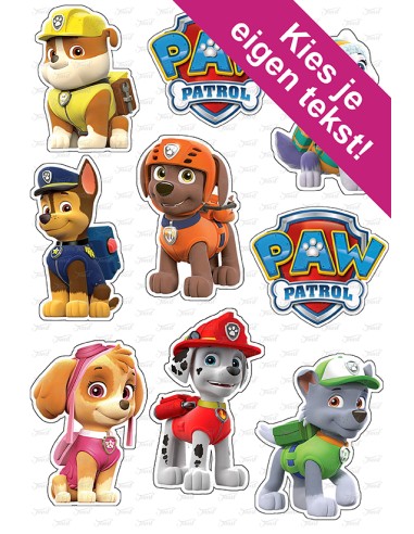 DIY Taarttopper Paw Patrol Figuren