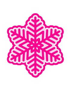 3D Uitsteker op Maat: Sneeuwvlok 1 met Stempel