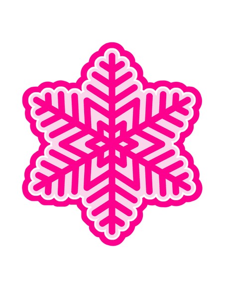 3D Uitsteker op Maat: Sneeuwvlok 1 met Stempel