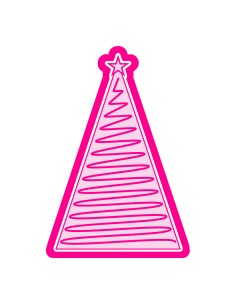3D Uitsteker op Maat: Kerstboom Modern met Stempel