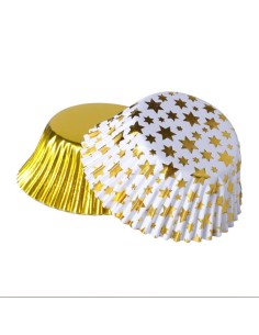PME Folie Baking Cups Set Gouden Sterren -24st- 2
