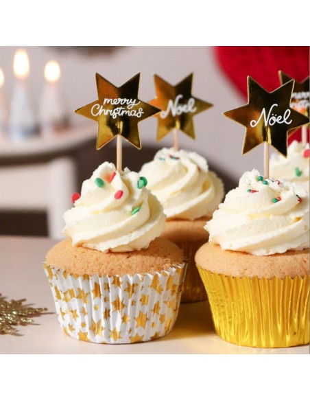 PME Folie Baking Cups Set Gouden Sterren -24st-