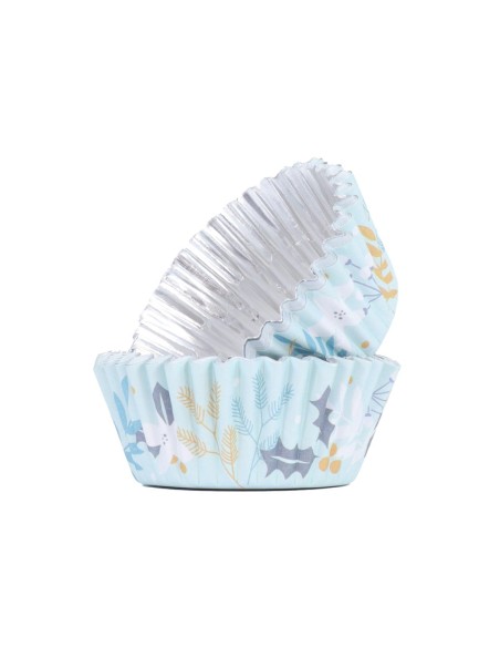 PME Folie Baking Cups Winterbloemen -30st-