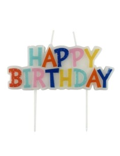 Kaars Happy Birthday Gekleurd
