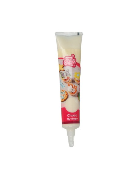 FunCakes Eetbare Choco Schrijver Wit -25gr-