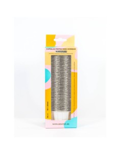 Baking Case Cup Wit/Zilver -50st-