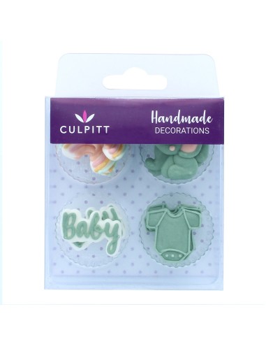 Culpitt Suikerdecoratie Baby Groen -12st-