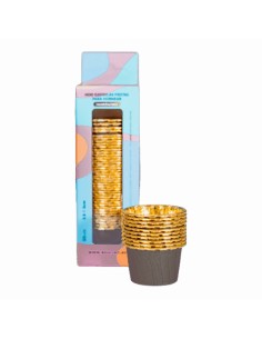 Baking Case Cup Bruin/Goud MINI -50st- 2