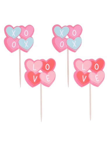 PME Cupcake Toppers Snoephartjes -24st-