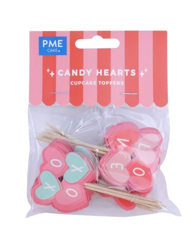 PME Cupcake Toppers Snoephartjes -24st-