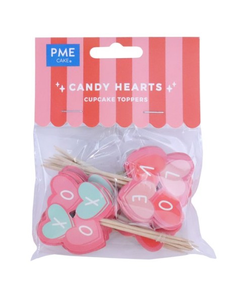 PME Cupcake Toppers Snoephartjes -24st-