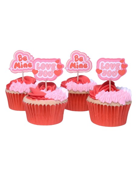 PME Cupcake Toppers Retro Valentijn -24st-