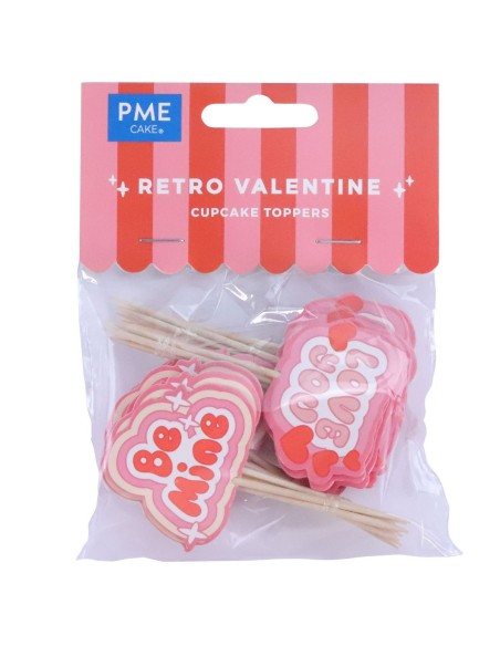 PME Cupcake Toppers Retro Valentijn -24st-