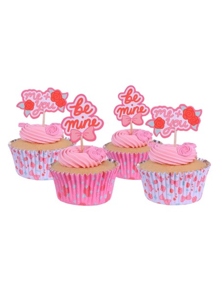 PME Folie Baking Cups Set Mijn Valentijn -24st-