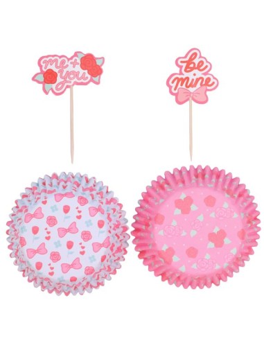 PME Folie Baking Cups Set Mijn Valentijn -24st-