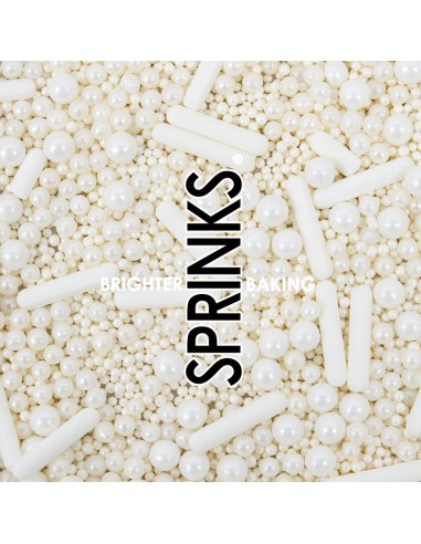 Sprinks Sprinkle Mix Bubble & Bounce Pearl White BULK -500g-