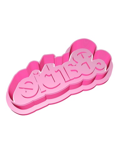 3D Uitsteker op Maat: Barbie Logo met Stempel