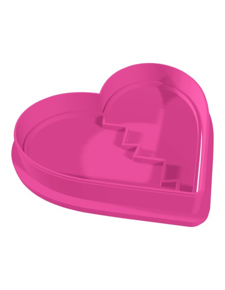 3D Uitsteker op Maat: Gebroken Hart met Stempel