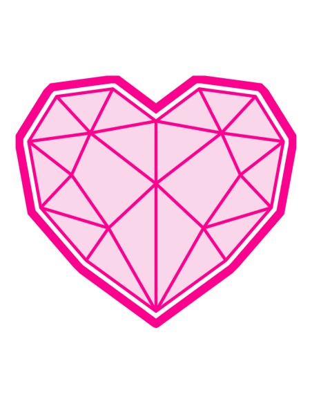 3D Uitsteker op Maat: Geometrie Hart met Stempel