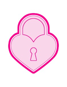 3D Uitsteker op Maat: Slot Hart met Stempel