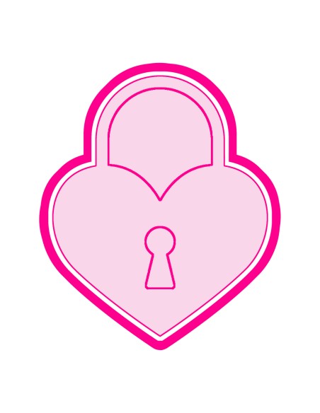 3D Uitsteker op Maat: Slot Hart met Stempel