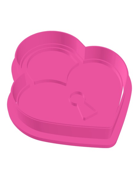 3D Uitsteker op Maat: Slot Hart met Stempel