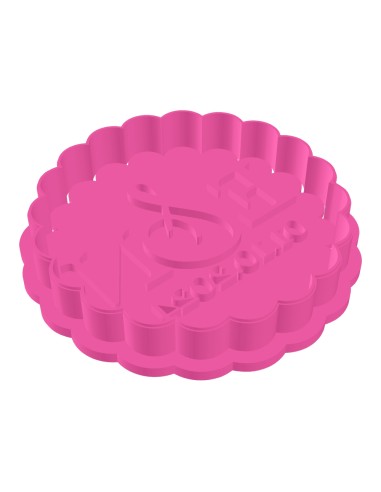 3D Uitsteker op Maat: Voorletters Biscuit Rond met Stempel