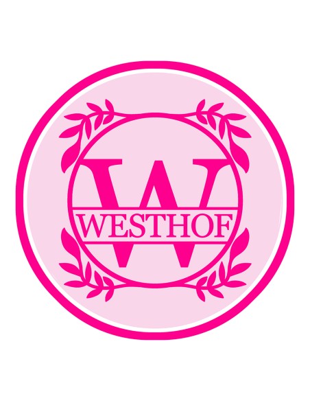 3D Uitsteker op Maat: Monogram Rond met Stempel