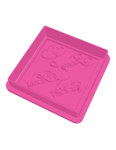 3D Uitsteker op Maat: Vierhoek met Stempel 2