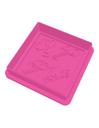 3D Uitsteker op Maat: Vierhoek met Stempel