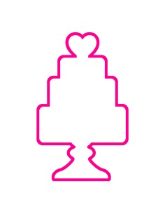 3D Uitsteker op Maat: Bruidstaart