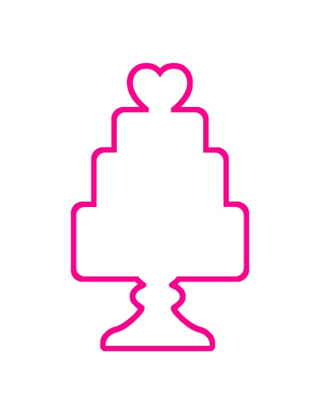 3D Uitsteker op Maat: Bruidstaart