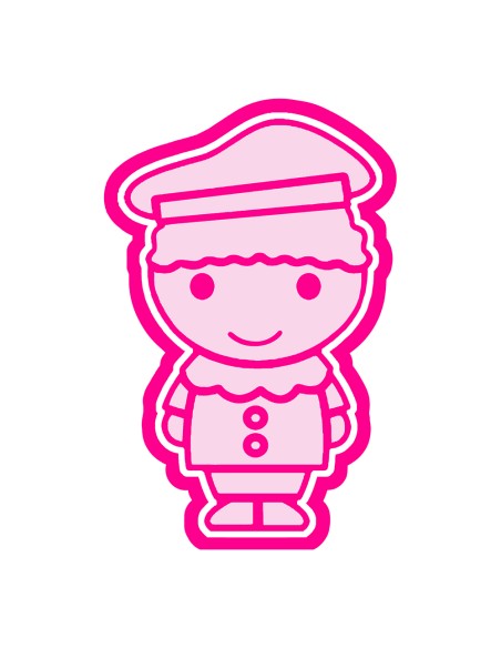 3D Uitsteker op Maat: Piet Cartoon met Stempel