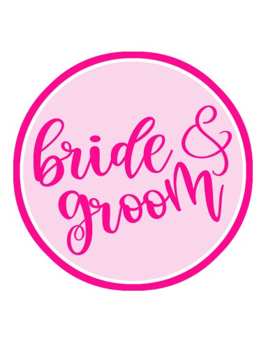 3D Uitsteker op Maat: Bride & Groom met Stempel