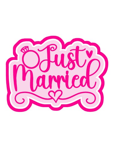 3D Uitsteker op Maat: Just Married 1 met Stempel