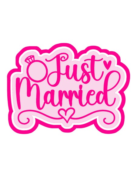 3D Uitsteker op Maat: Just Married 1 met Stempel