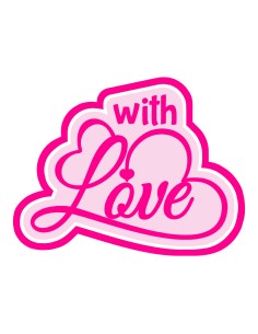 3D Uitsteker op Maat: With Love 1 met Stempel