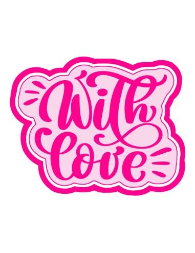3D Uitsteker op Maat: With Love 2 met Stempel