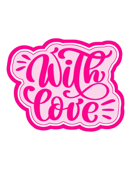 3D Uitsteker op Maat: With Love 2 met Stempel