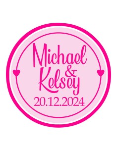 3D Uitsteker op Maat: Namen met Datum & Hartjes met Stempel 